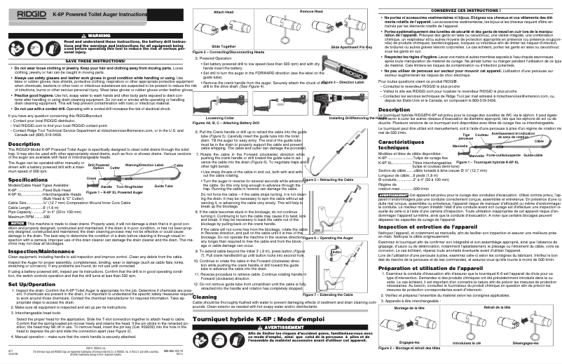Page n°1 - Instructions / montage Ridgid K-6P