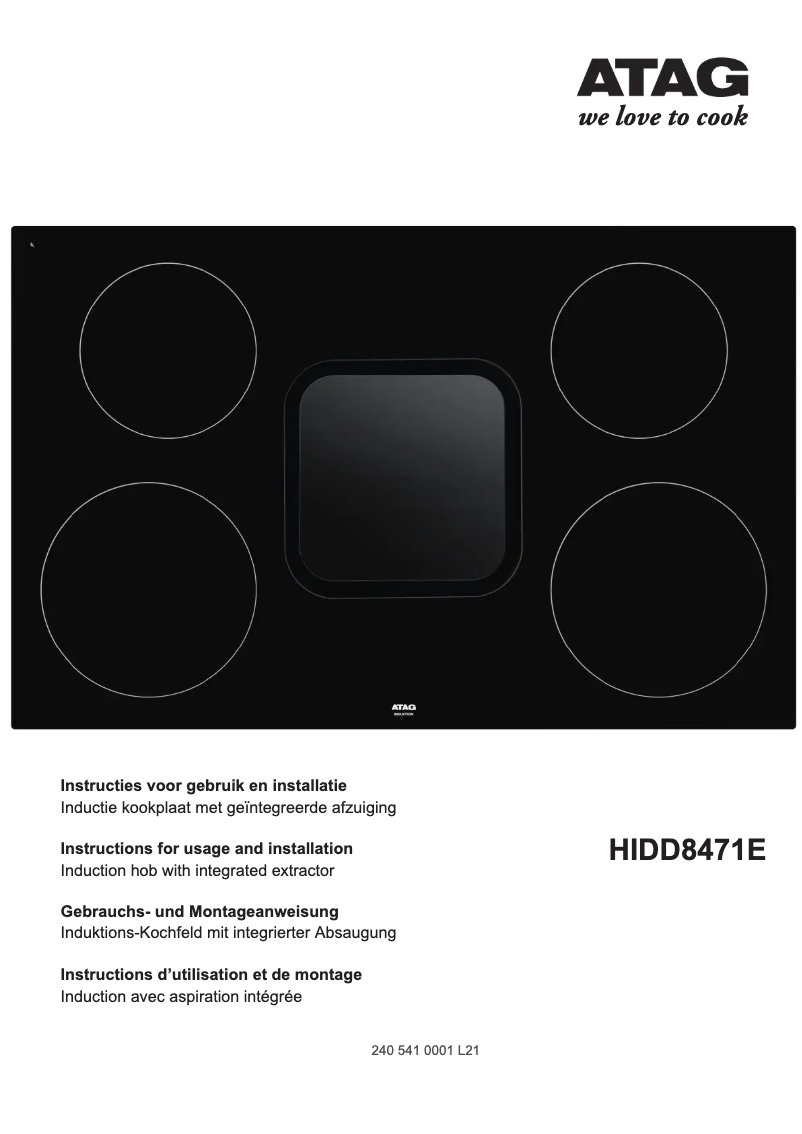 Page n°1 - Mode d'emploi Atag HIDD8471E