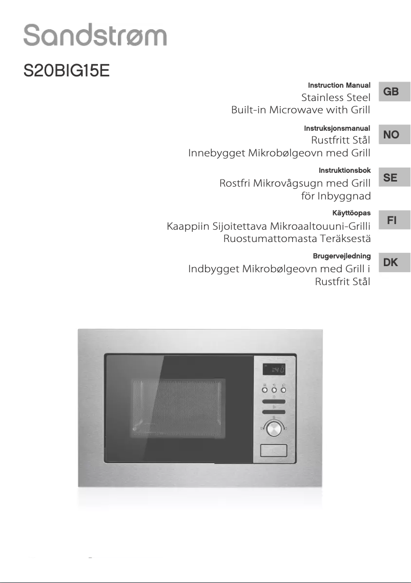 Image de la première page du manuel de l'appareil S20BIG15E