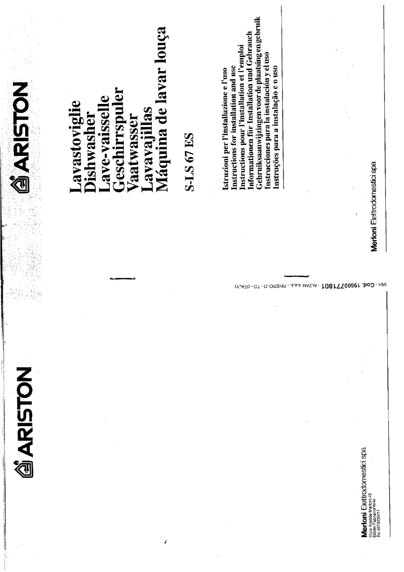 Image de la première page du manuel de l'appareil SLS 67 ES