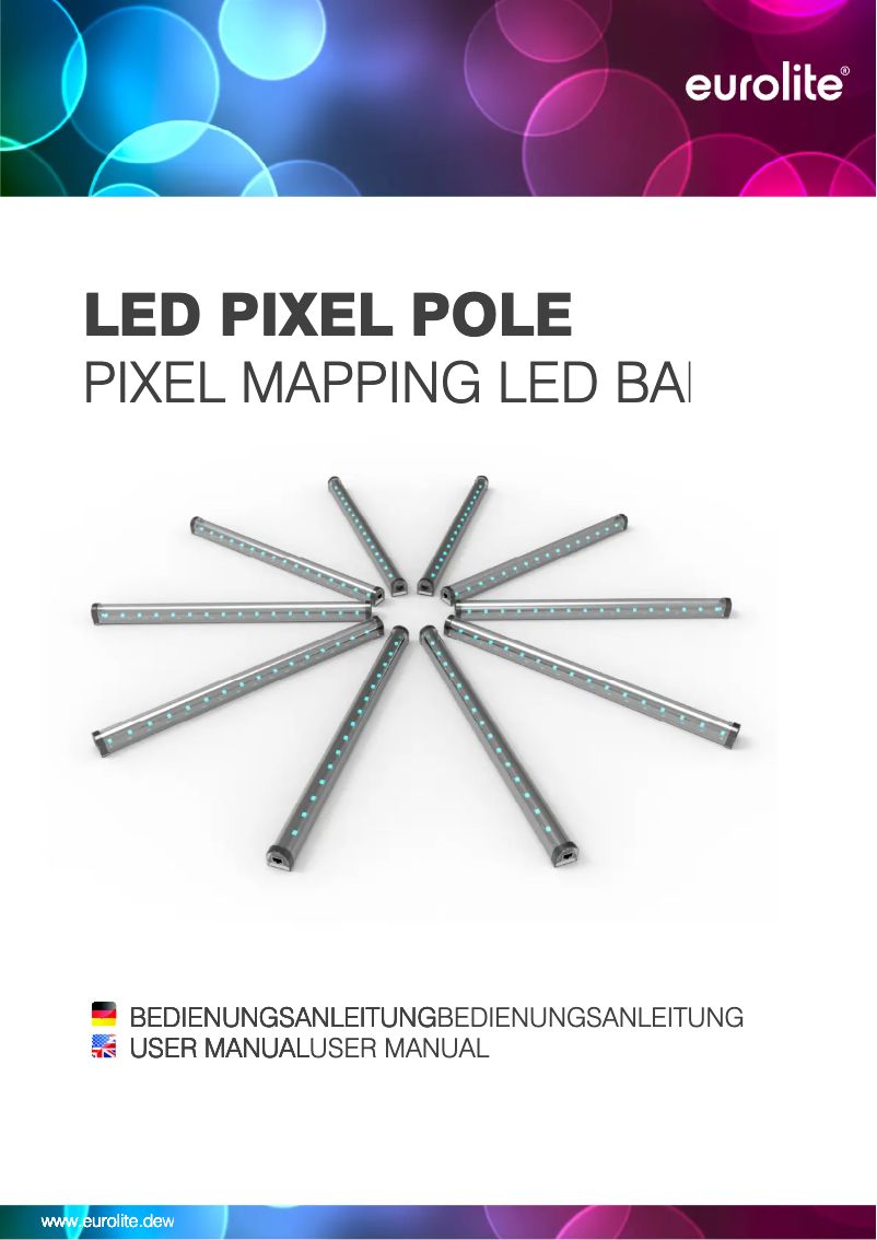 Page 1 de la notice Manuel utilisateur Eurolite LED Pixel Pole