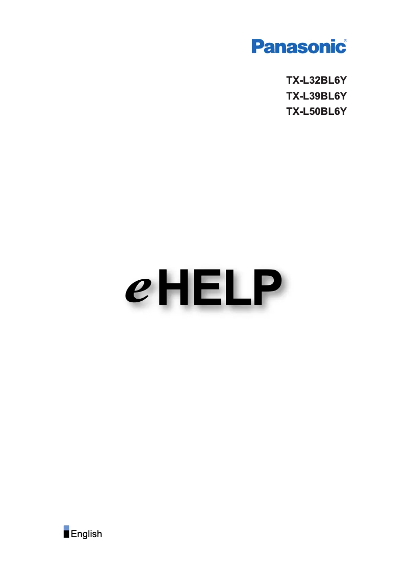 Image de la première page du manuel de l'appareil Viera TX-L50BL6Y