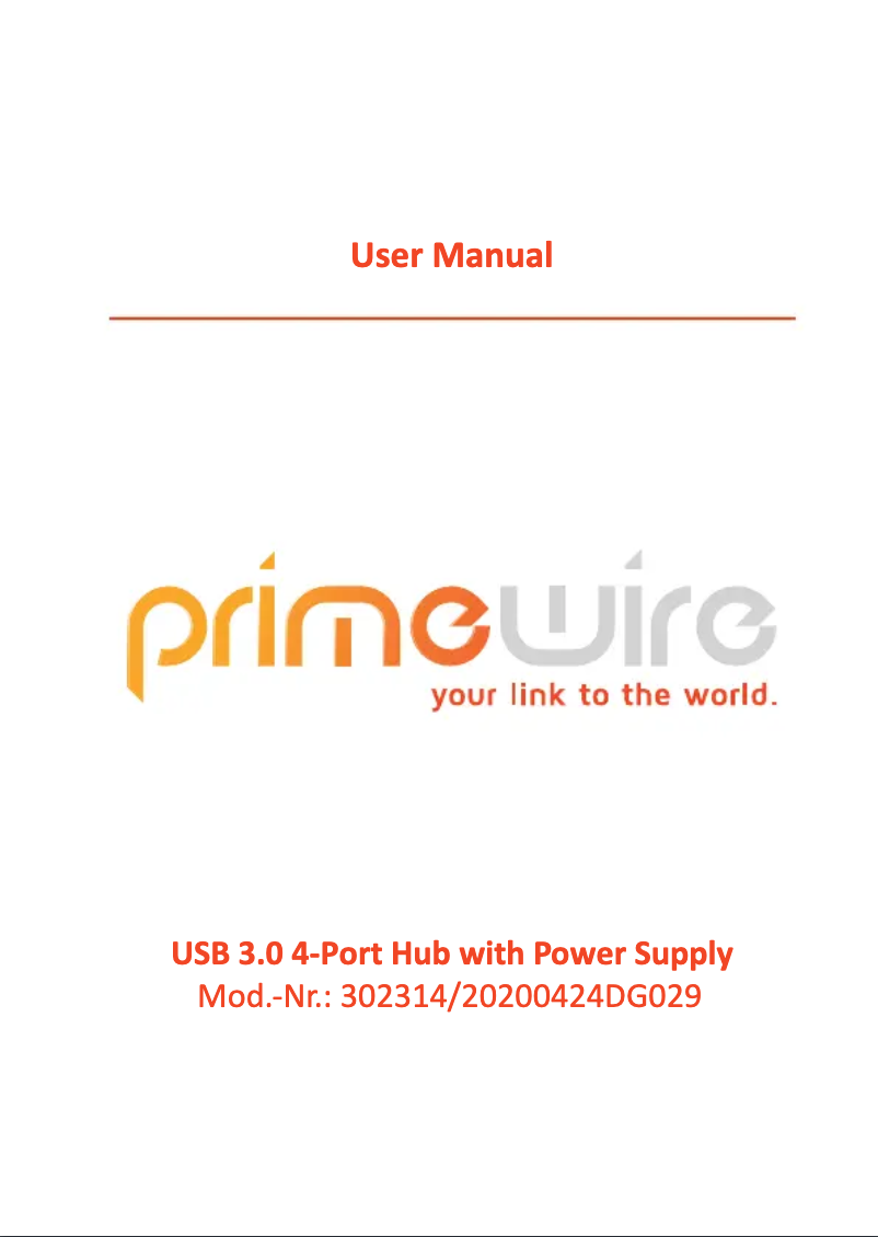 Page 1 de la notice Manuel utilisateur Primewire 302314