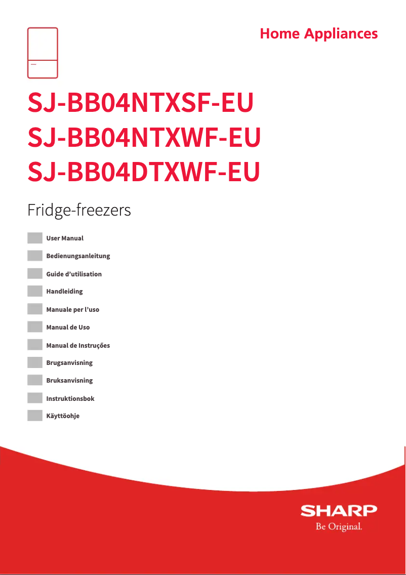 Page n°1 - Manuel utilisateur Sharp SJ-BB04DTXWF-EU