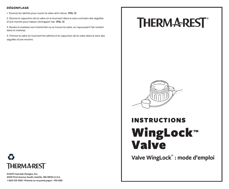 Page n°1 - Manuel utilisateur Therm-a-Rest Trail Pro