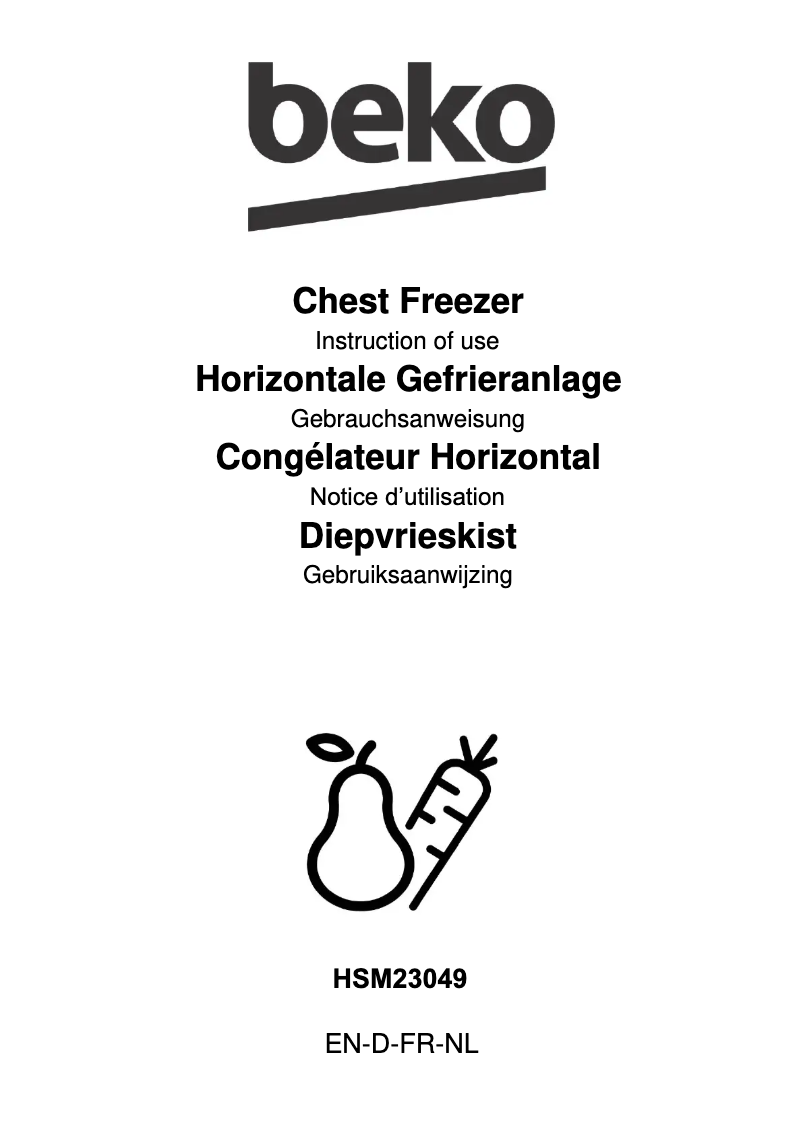 Page n°1 - Manuel utilisateur Beko HSM23049