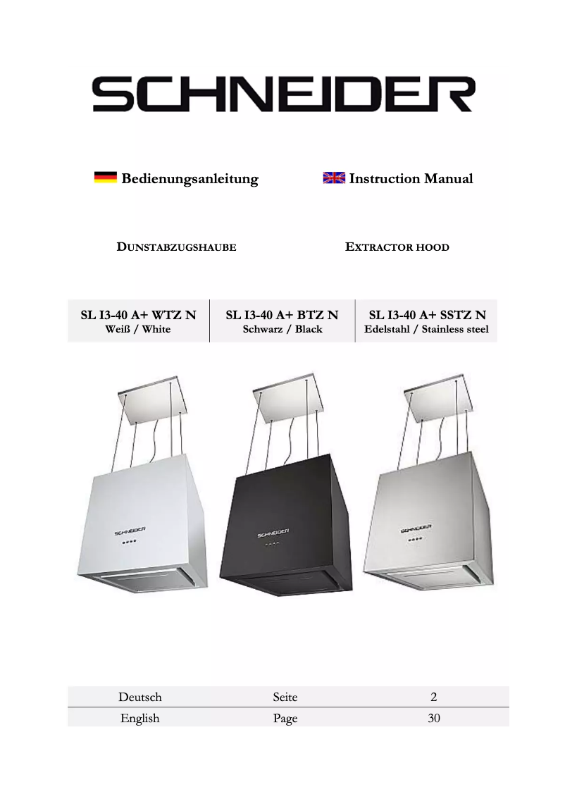 Page 1 de la notice Manuel utilisateur Schneider I 3-40 A+ WTZ