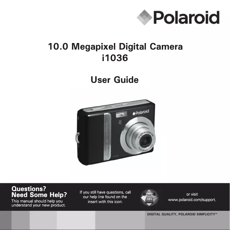 Image de la première page du manuel de l'appareil i1036