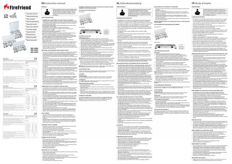 Page n°1 - Manuel utilisateur FireFriend KO-6382