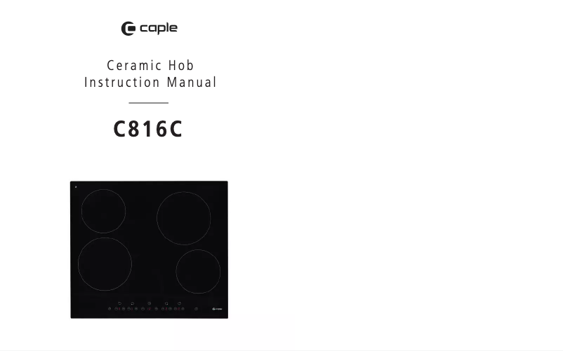Page n°1 - Manuel utilisateur Caple C816C