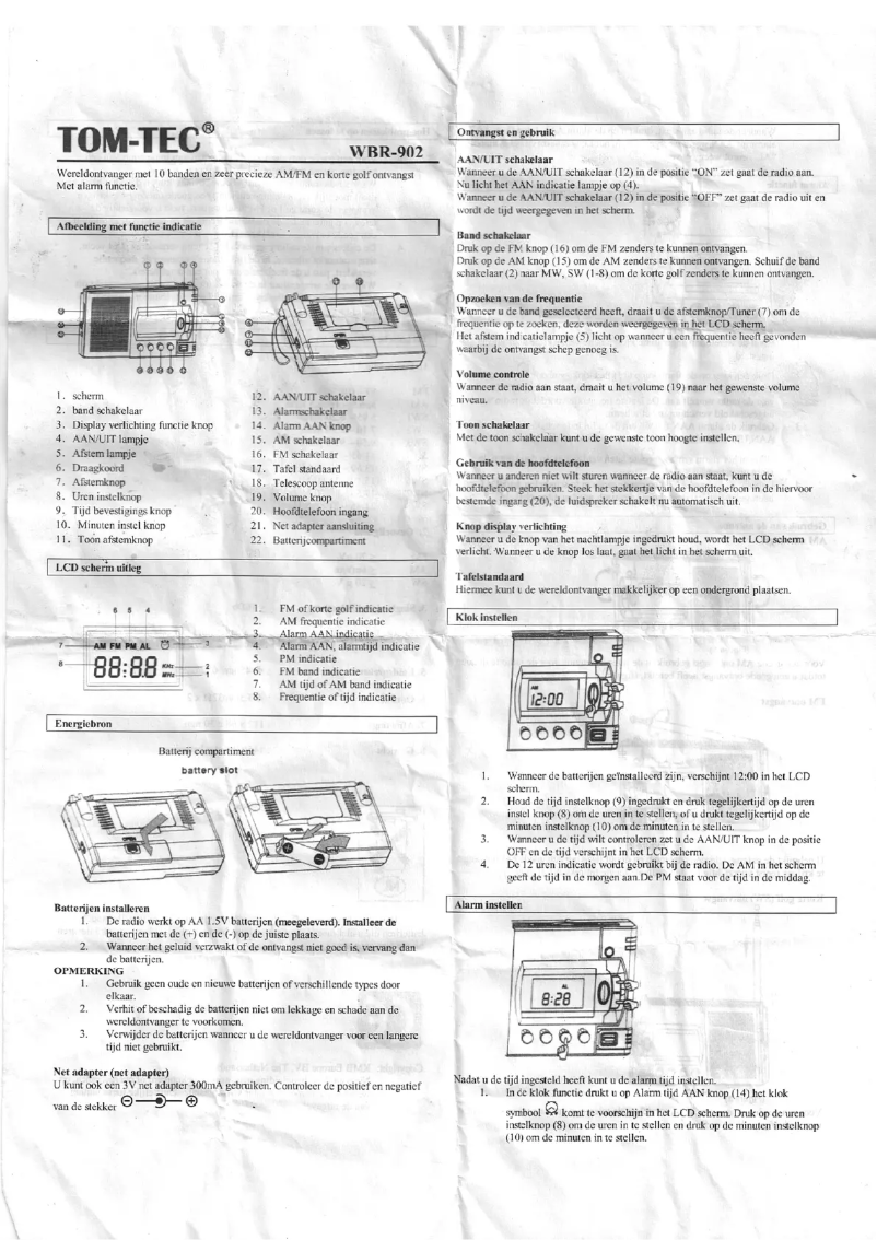 Página 1 del manual Manual de usuario Tom Tec WBR-902