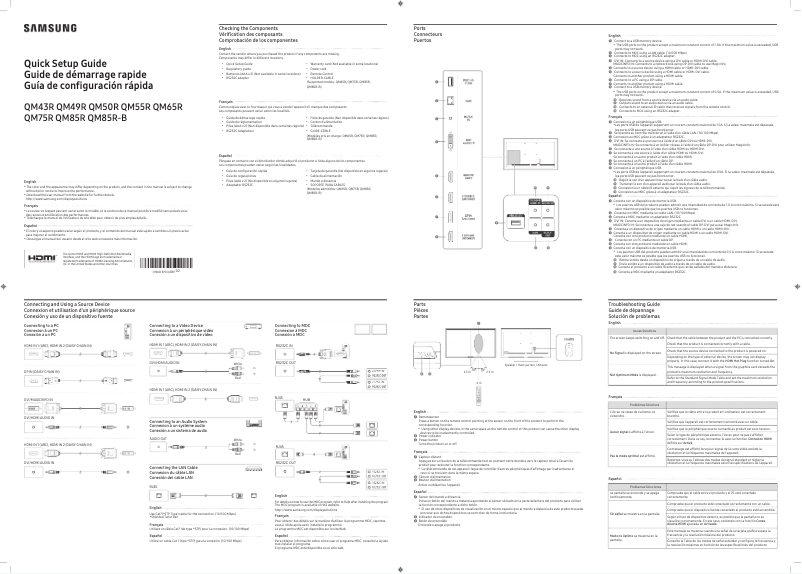 Image de la première page du manuel de l'appareil QM85R