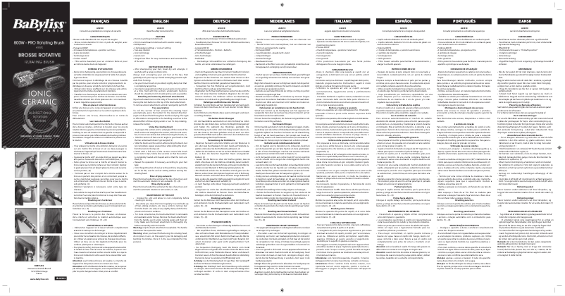 Página 1 del manual Manual de usuario BaByliss Pro 500 AS551E
