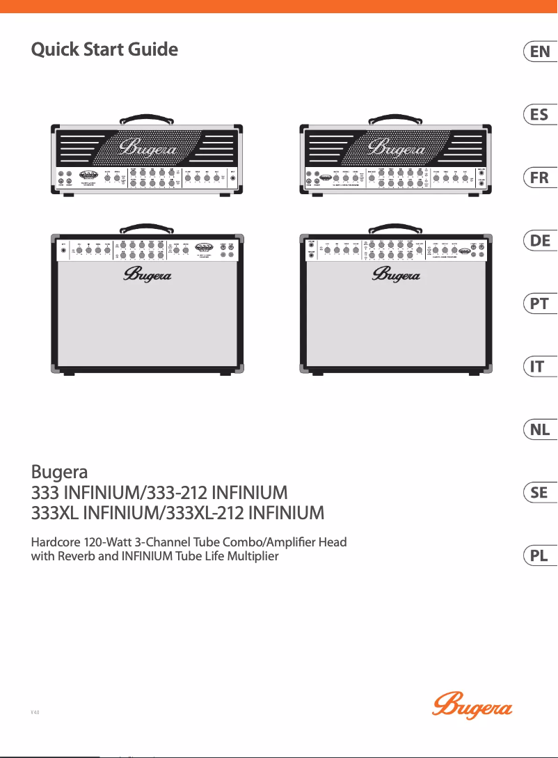 Page n°1 - Guide de démarrage rapide Bugera 333XL-212 Infinium