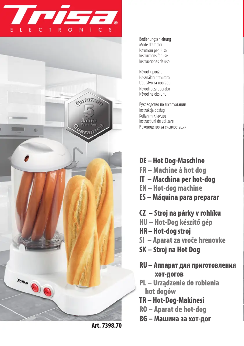 Image de la première page du manuel de l'appareil 7398.7045