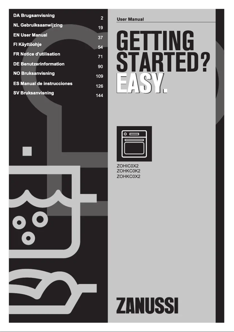 Image de la première page du manuel de l'appareil ZOHKC0K2