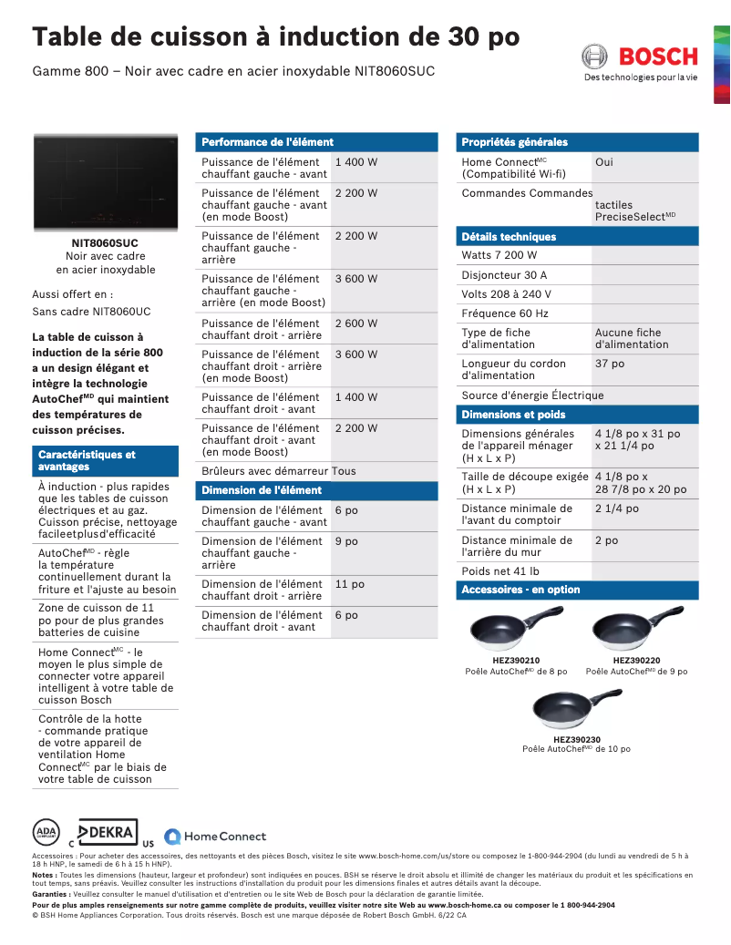 Image de la première page du manuel de l'appareil NIT8060SUC