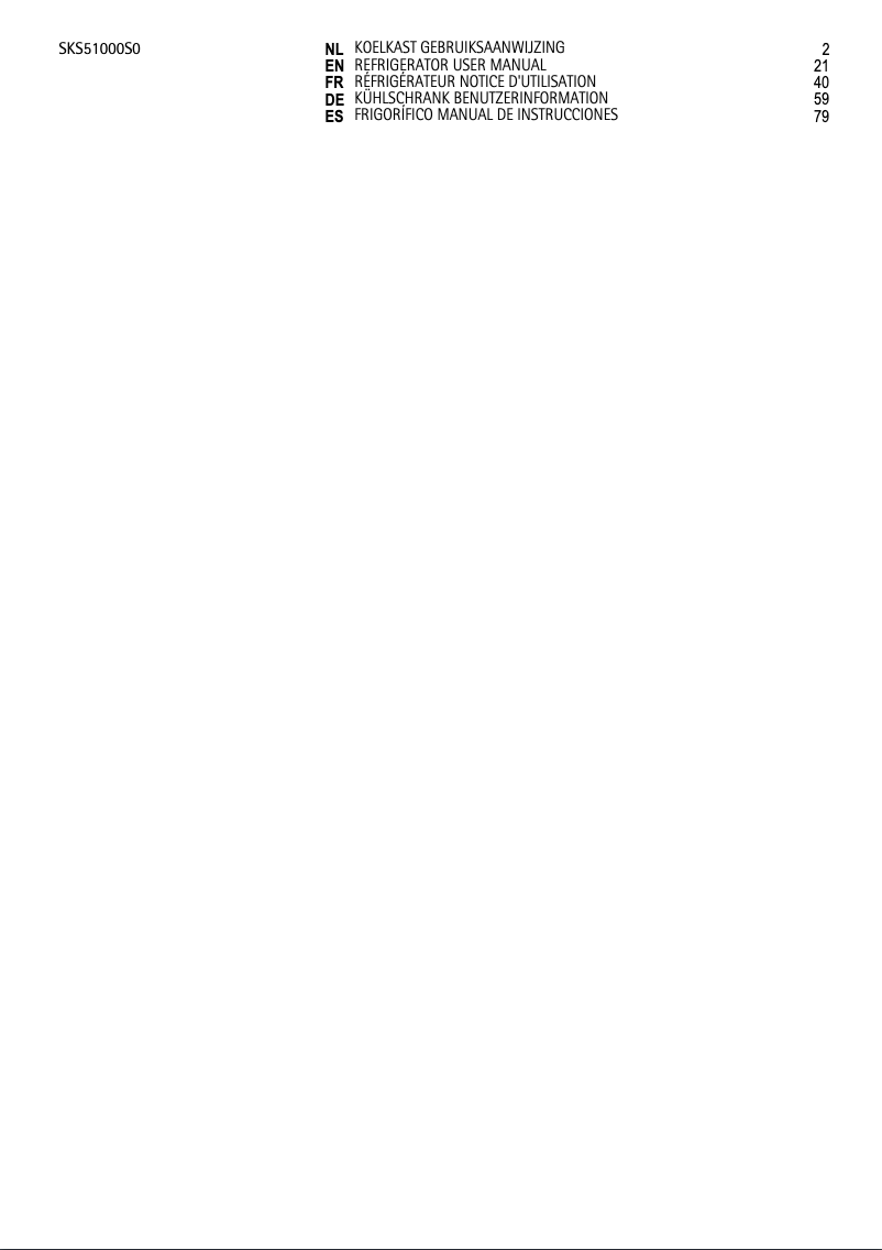 Página 1 del manual Manual de usuario AEG SKS51000S0