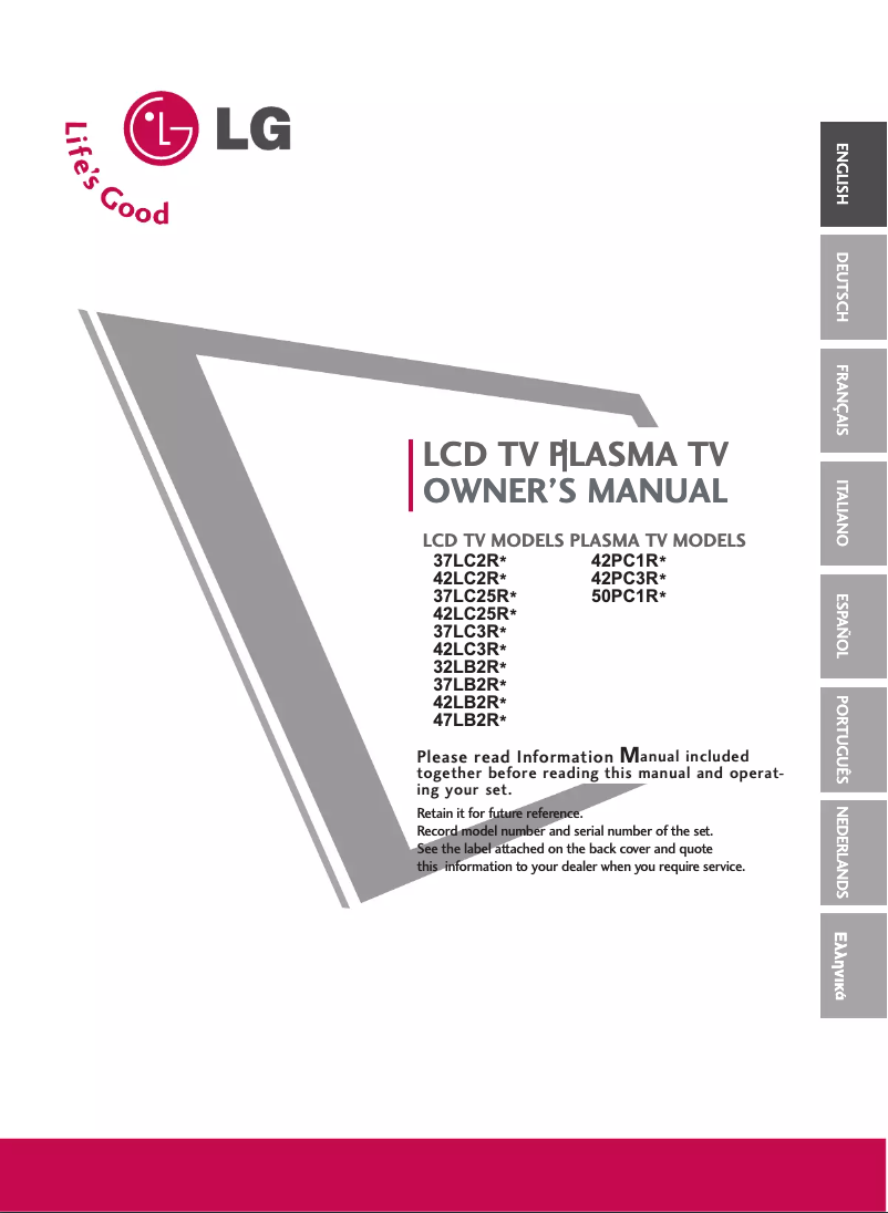 Imagen de la primera página del manual del dispositivo 37LC2RA