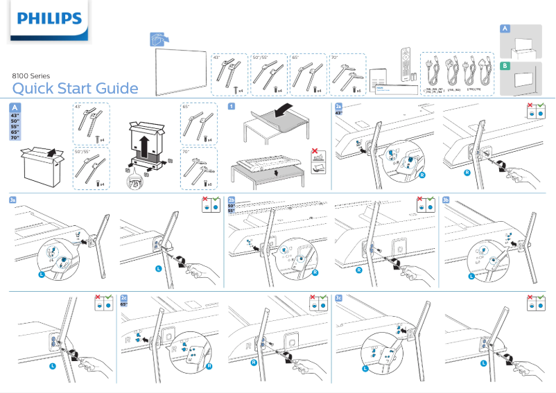 Page n°1 - Guide de démarrage rapide Philips 55PUT8115