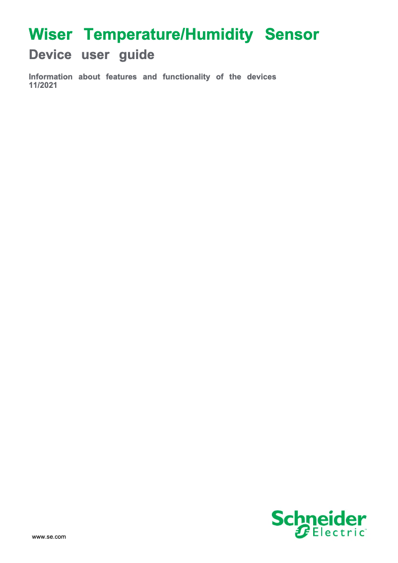 Page n°1 - Manuel utilisateur Schneider CCT593011