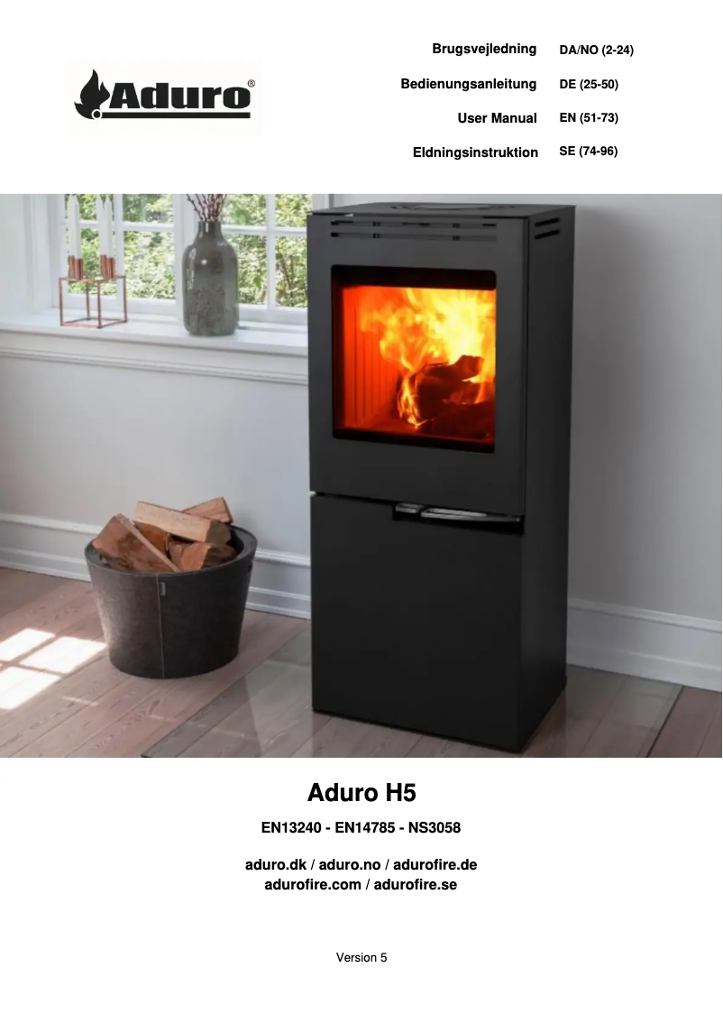 Page n°1 - Manuel utilisateur Aduro H5