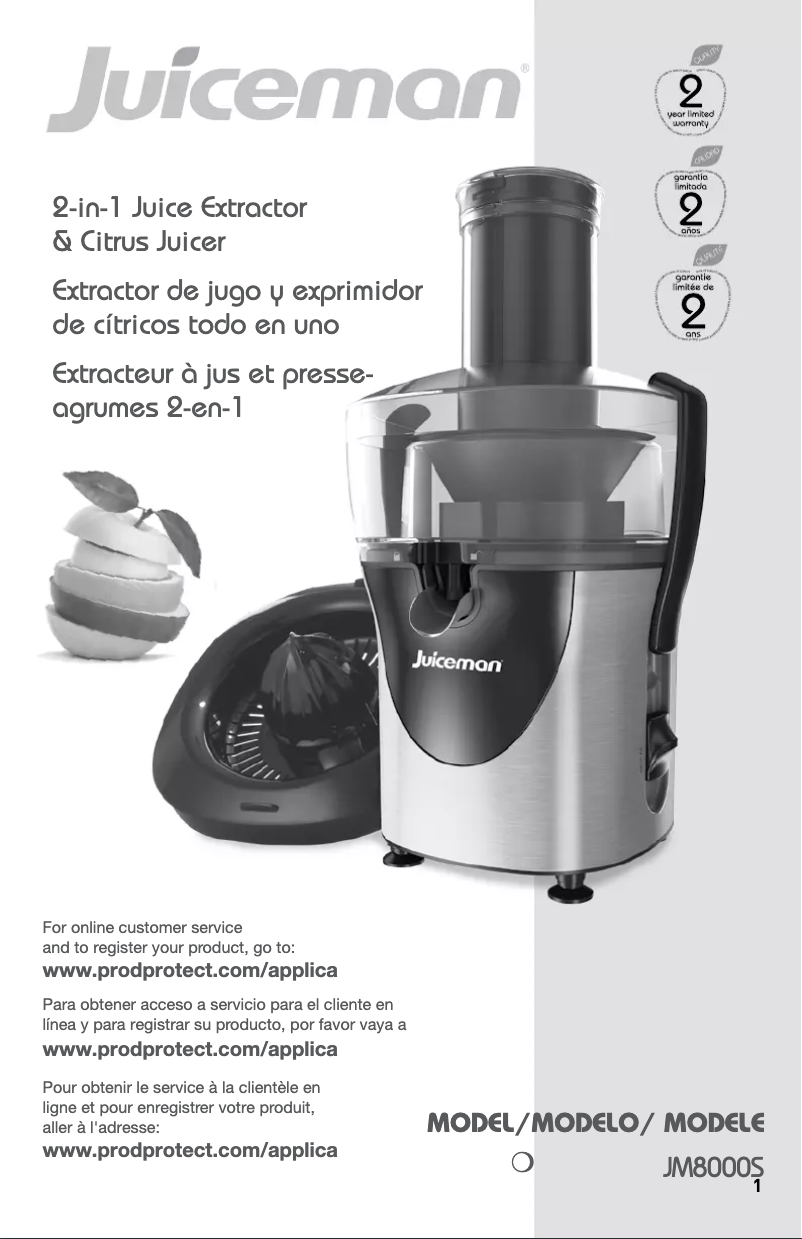 Image de la première page du manuel de l'appareil JM8000S