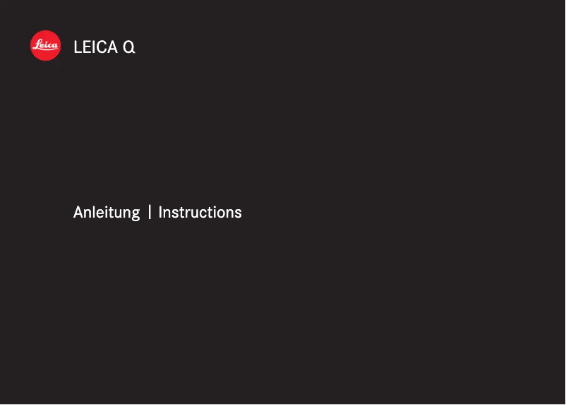 Page 1 de la notice Manuel utilisateur Leica Q Typ 116