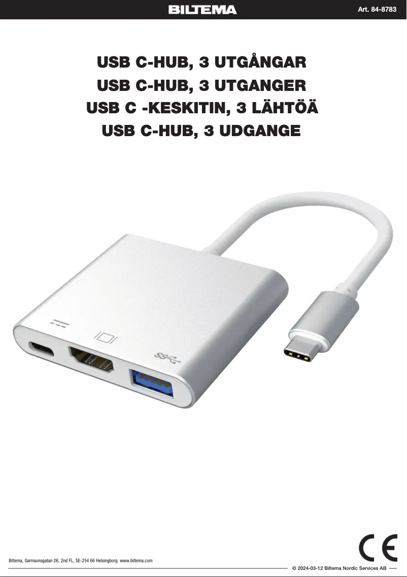 Page n°1 - Manuel utilisateur Biltema 84-8783