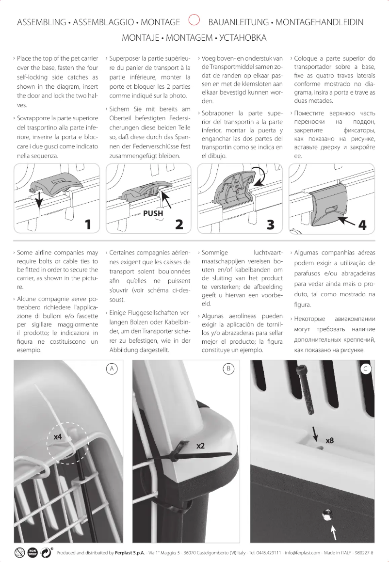Page 1 de la notice Manuel utilisateur Ferplast Atlas 40 Professional