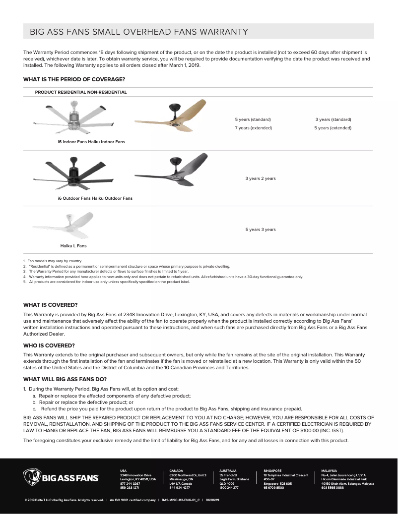 Image de la première page du manuel de l'appareil Haiku Indoor