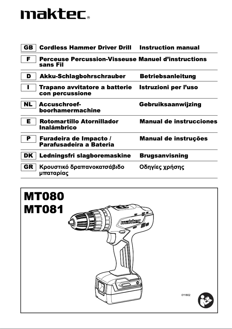 Página 1 del manual Manual de usuario Maktec MT080