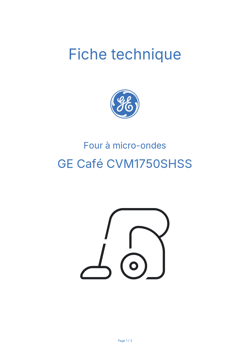 Image de la première page du manuel de l'appareil Café CVM1750SHSS