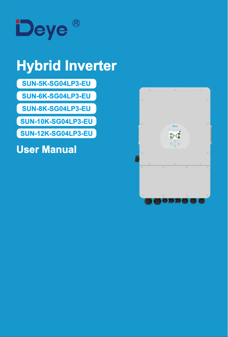 Page n°1 - Manuel utilisateur Deye SUN-8K-SG04LP3-EU