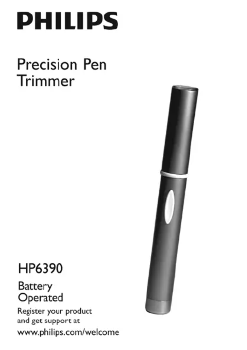 Page 1 de la notice Manuel utilisateur Philips Precision