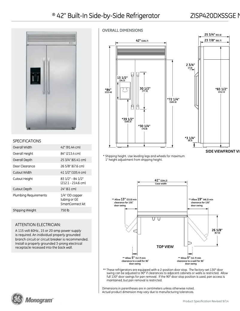 Imagen de la primera página del manual del dispositivo ZISP420DXSS