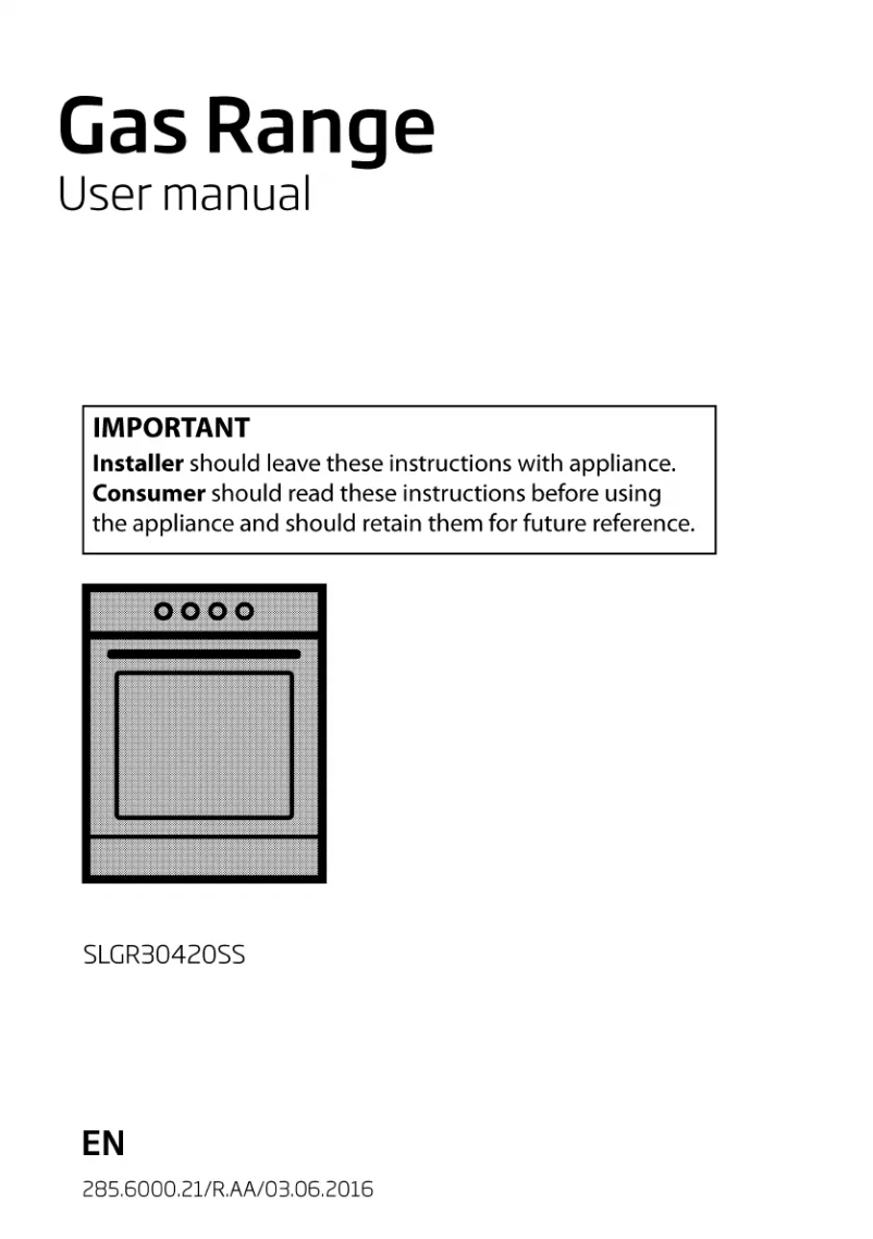 Page 1 de la notice Manuel utilisateur Beko SLGR30420SS