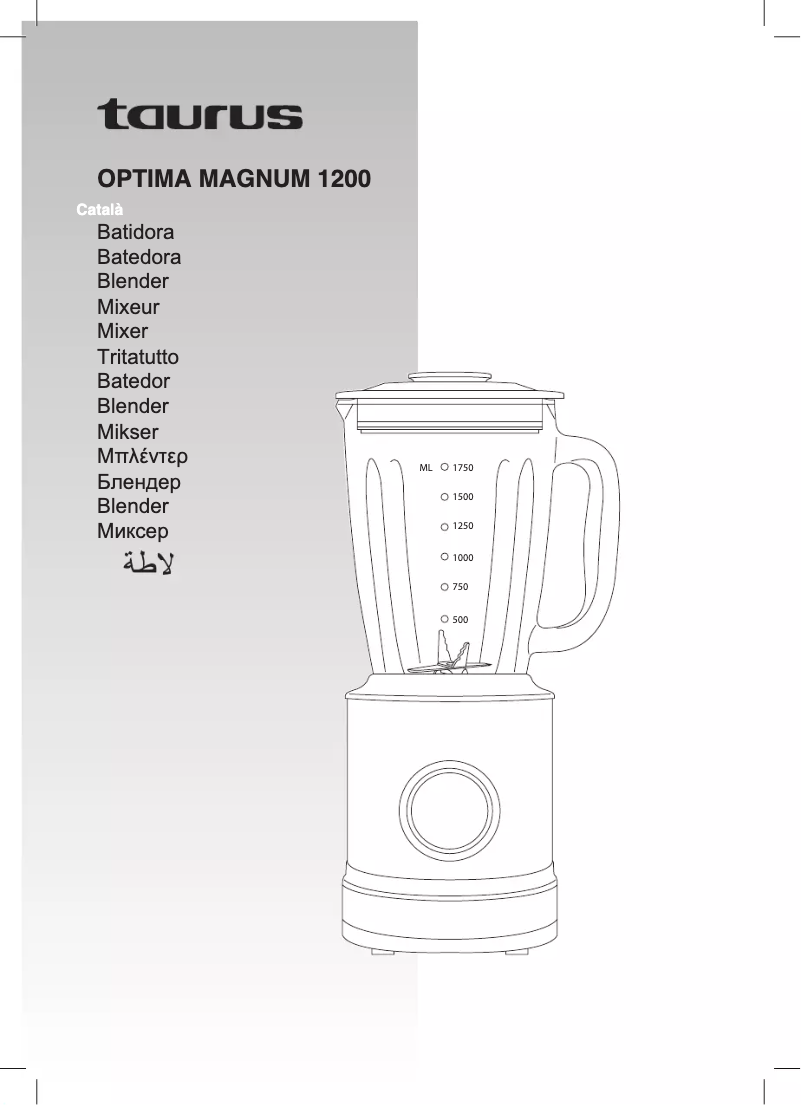 Page n°1 - Manuel utilisateur Taurus Optima Magnum 1200