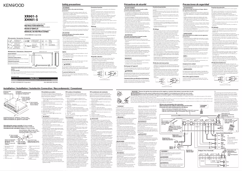 Page n°1 - Manuel utilisateur Kenwood XH901-5