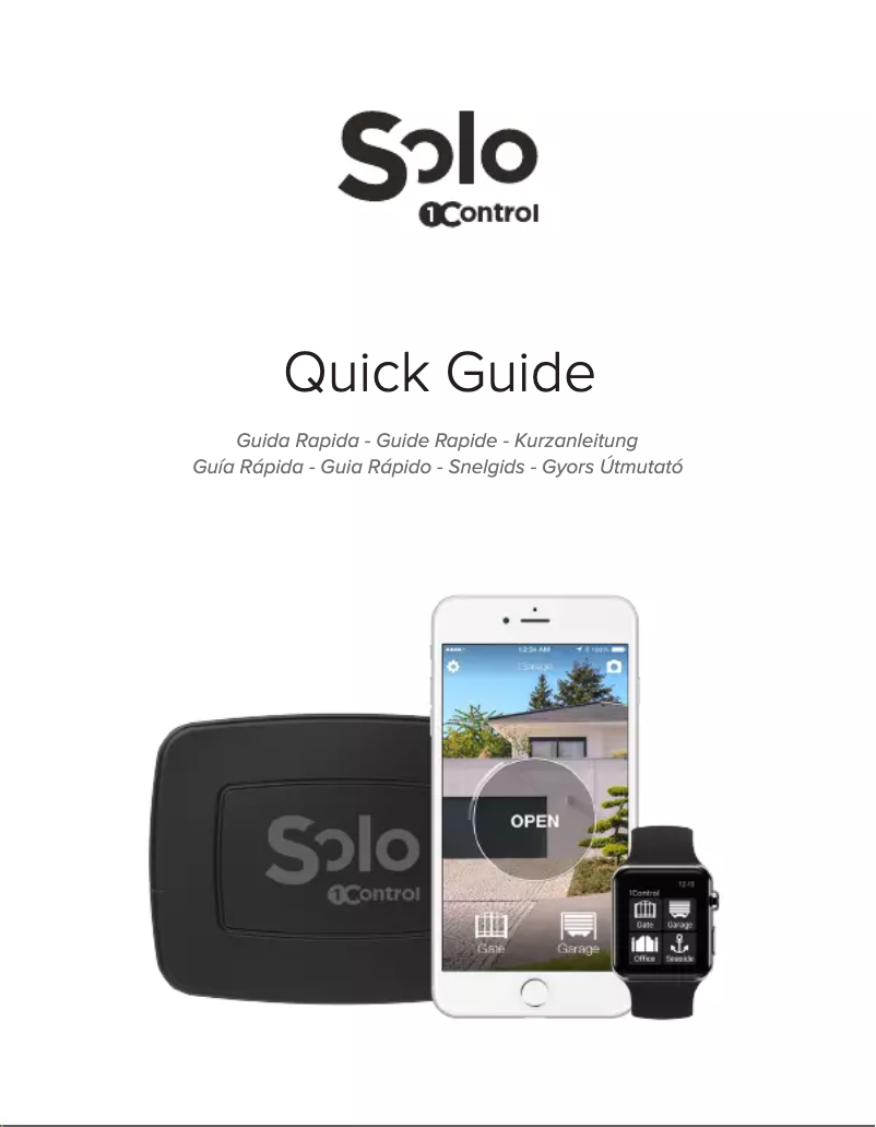 Image de la première page du manuel de l'appareil Solo