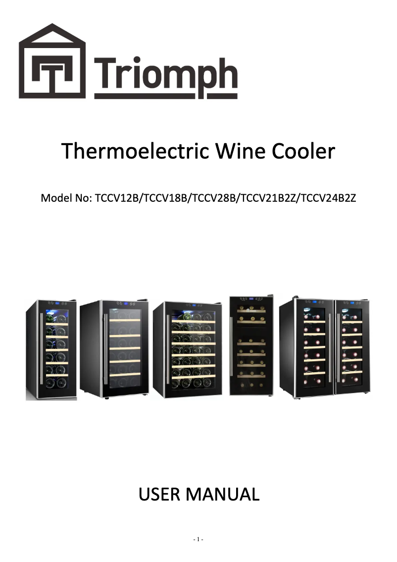 Page 1 de la notice Manuel utilisateur Triomph TCCV21B2Z