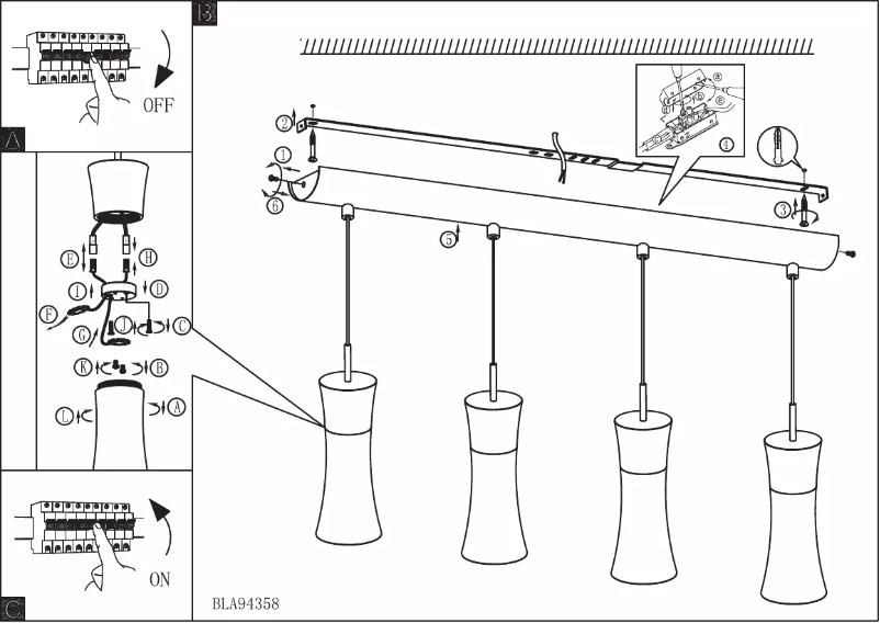 Page 1 de la notice Manuel utilisateur Eglo Panceto