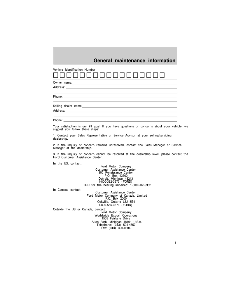 Image de la première page du manuel de l'appareil Escort (1998)