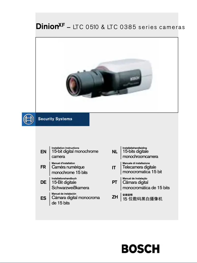 Página 1 del manual Manual de usuario Bosch DinionXF-LTC 0510