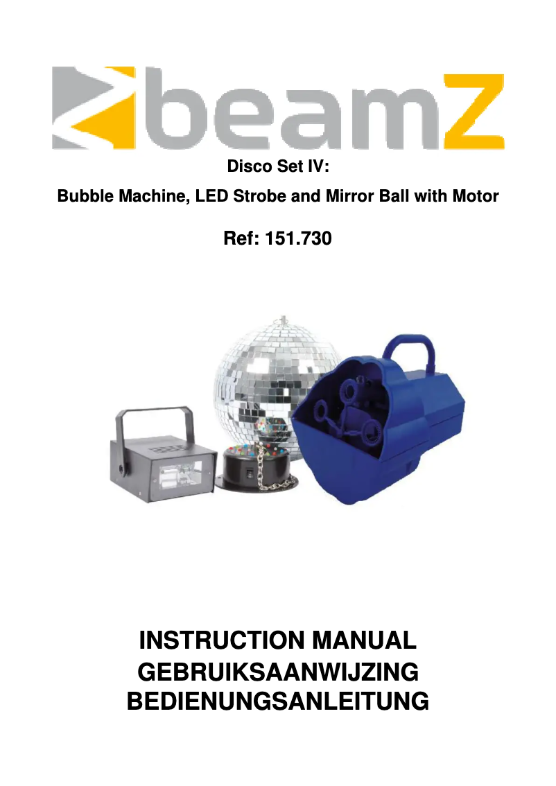 Image de la première page du manuel de l'appareil Disco Set IV 151.730