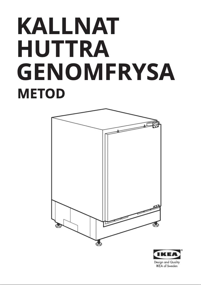 Page 1 de la notice Manuel utilisateur Ikea HUTTRA 004.438.99