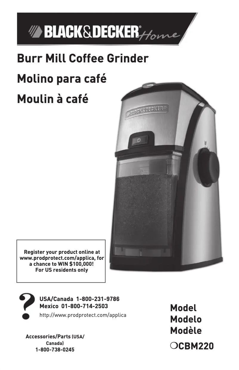 Page n°1 - Manuel utilisateur Black & Decker CBM220
