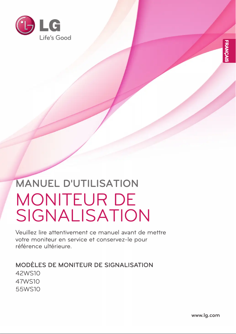 Page 1 de la notice Manuel utilisateur LG 47WS10