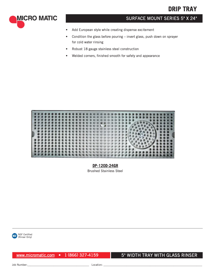 Page n°1 - Manuel utilisateur Micro Matic DP-120D-24GR