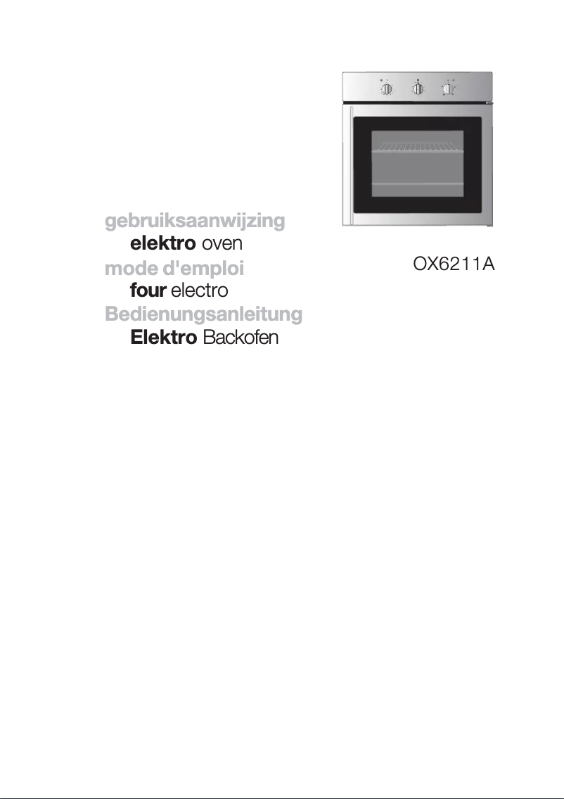 Image de la première page du manuel de l'appareil OX6211A